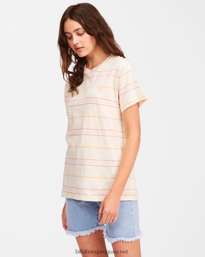 haz un viaje camiseta a rayas mujer blanco antiguo DR68442357 Billabong