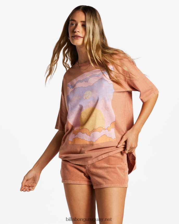 la paz sea la camiseta del viaje mujer amanecer rosa DR68442040 Billabong