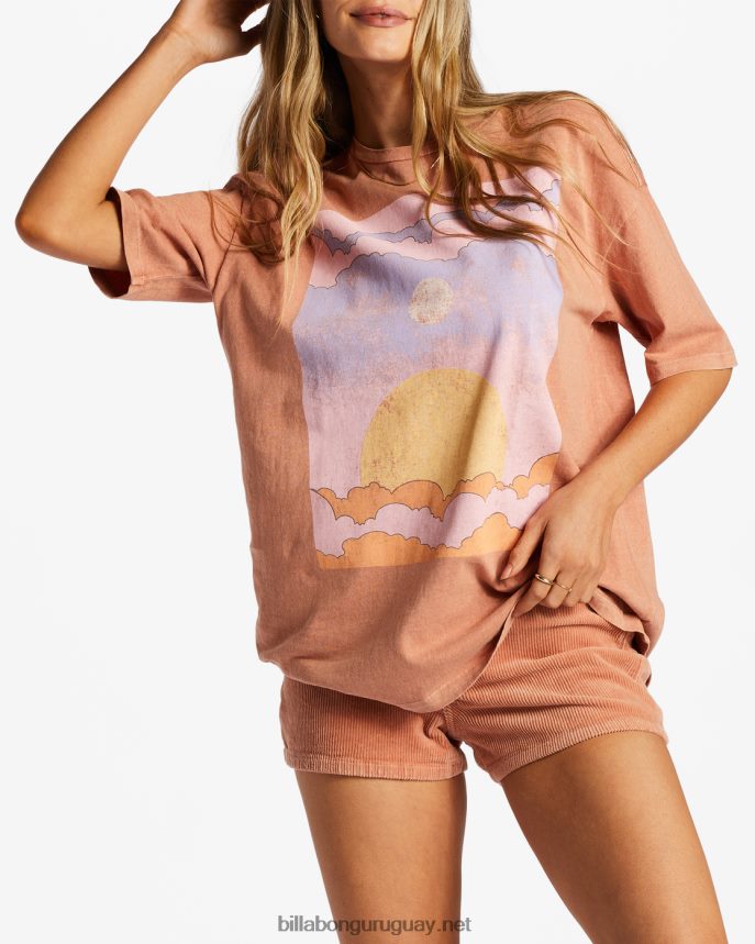 la paz sea la camiseta del viaje mujer amanecer rosa DR68442040 Billabong