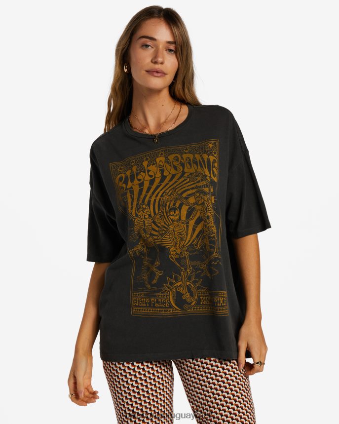 lugar correcto momento correcto camiseta mujer apagado negro DR68442035 Billabong