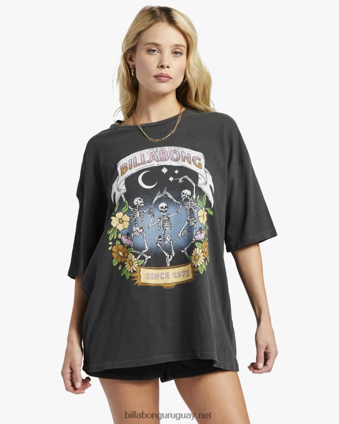 playera oversize con diseño de bailarina de medianoche mujer apagado negro DR68441832 Billabong