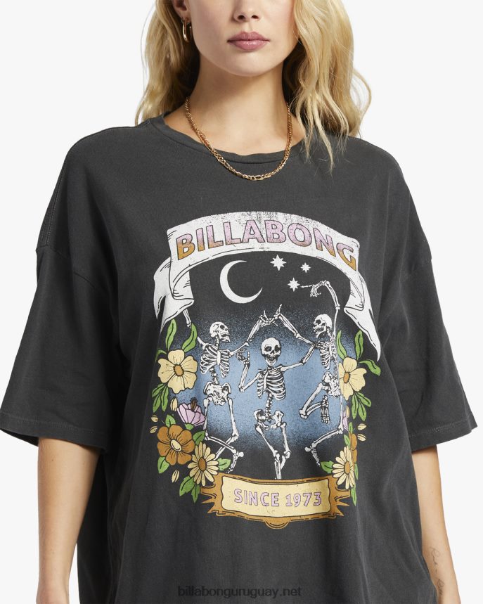 playera oversize con diseño de bailarina de medianoche mujer apagado negro DR68441832 Billabong