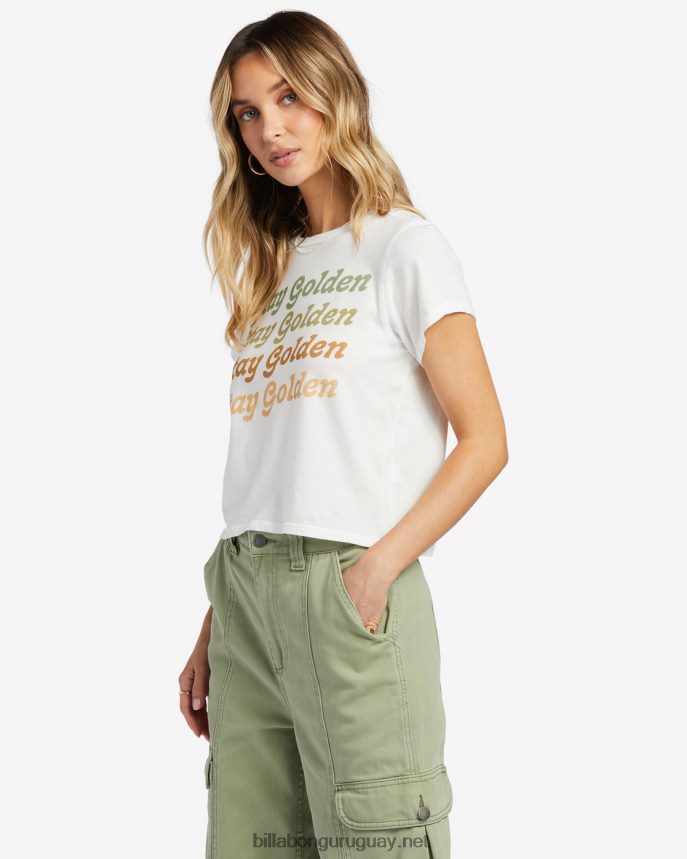 quédate camiseta dorada mujer cristal de sal DR68441782 Billabong