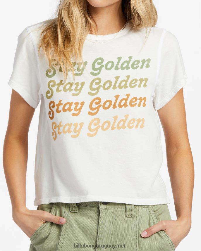 quédate camiseta dorada mujer cristal de sal DR68441782 Billabong