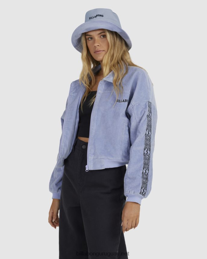 chaqueta corta de pana a tono mujer azul ondulado DR68441953 Billabong