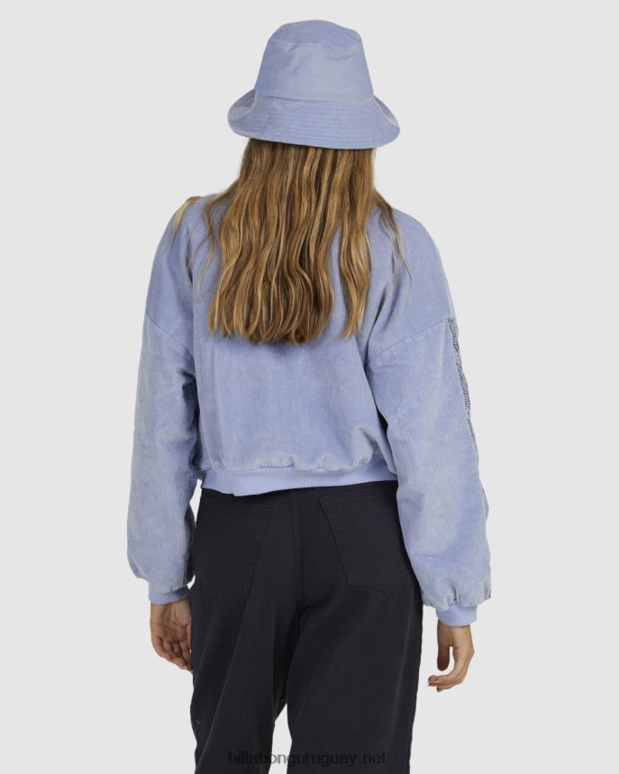 chaqueta corta de pana a tono mujer azul ondulado DR68441953 Billabong