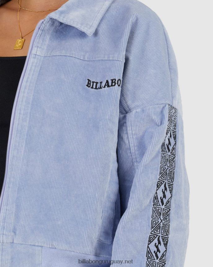 chaqueta corta de pana a tono mujer azul ondulado DR68441953 Billabong