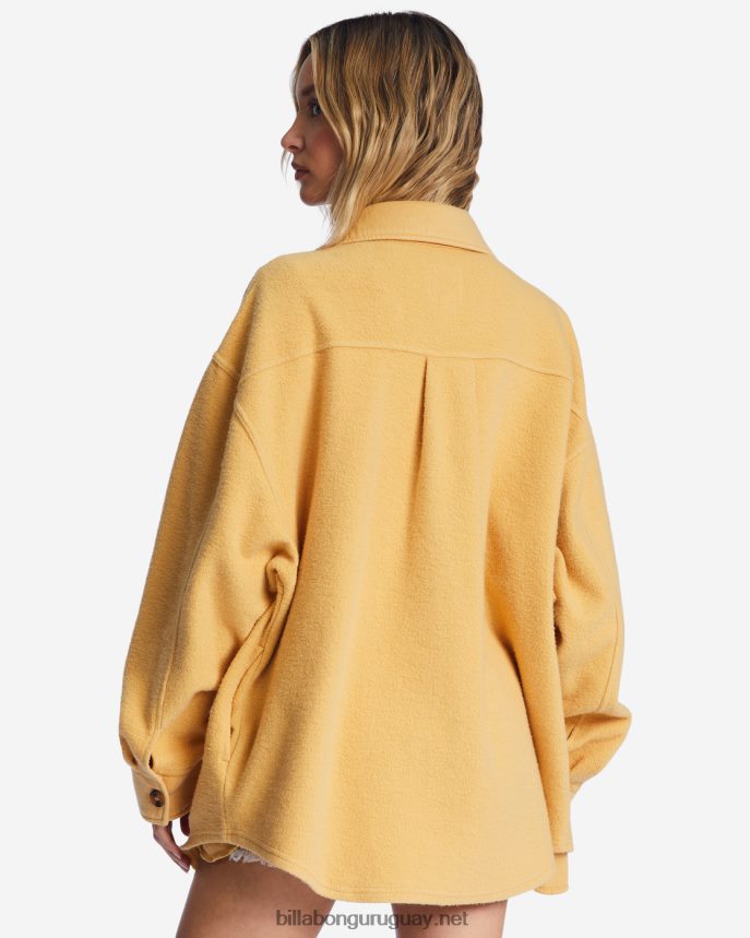 chaqueta extragrande con botones anytime shacket mujer Costa Dorada DR68442116 Billabong
