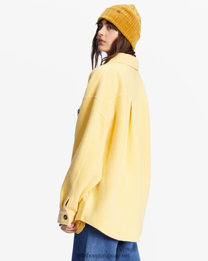 chaqueta extragrande con botones anytime shacket mujer aturdimiento suave DR68442220 Billabong