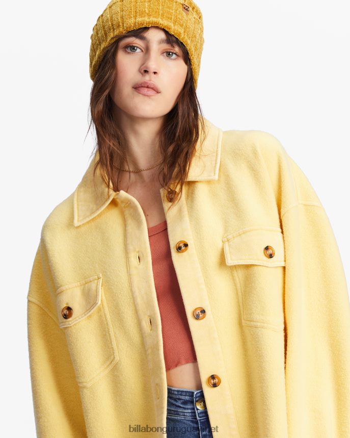 chaqueta extragrande con botones anytime shacket mujer aturdimiento suave DR68442220 Billabong