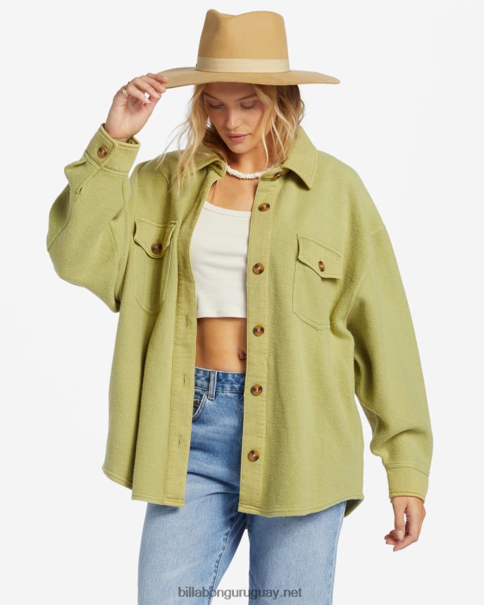 chaqueta extragrande con botones anytime shacket mujer palta DR68441963 Billabong