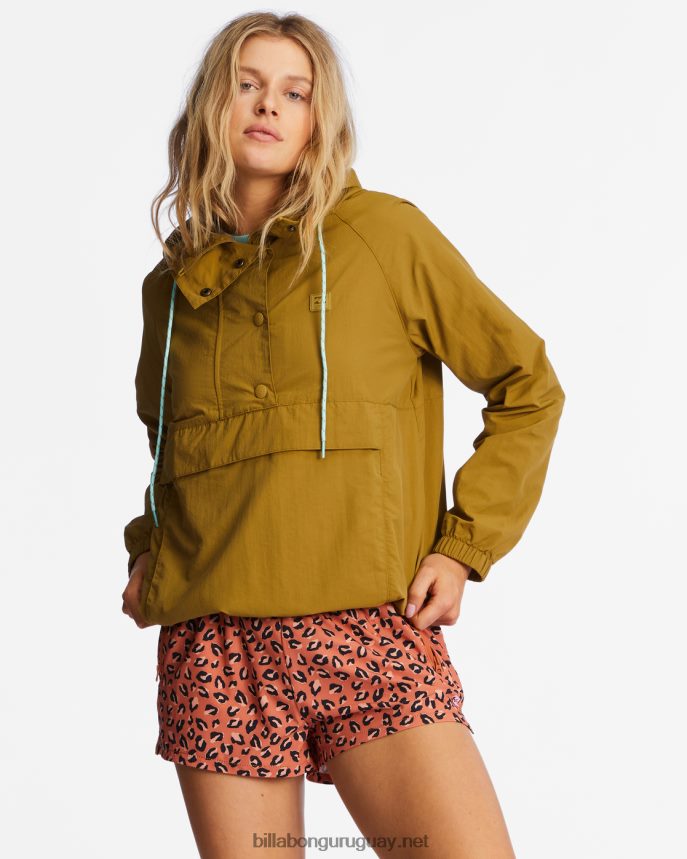 sendero a lo largo de la chaqueta anorak mujer mas musgo DR68441924 Billabong