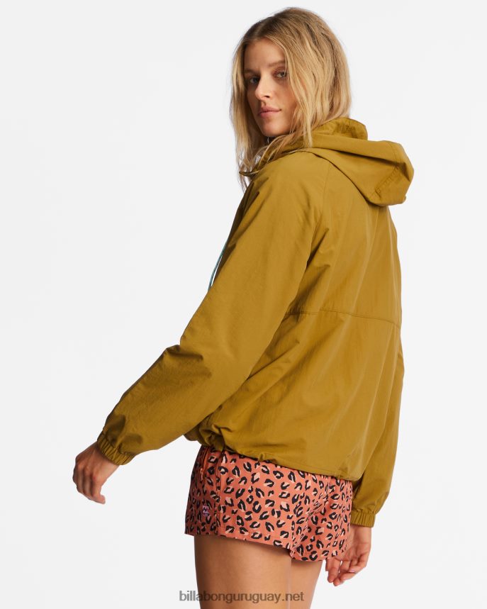 sendero a lo largo de la chaqueta anorak mujer mas musgo DR68441924 Billabong