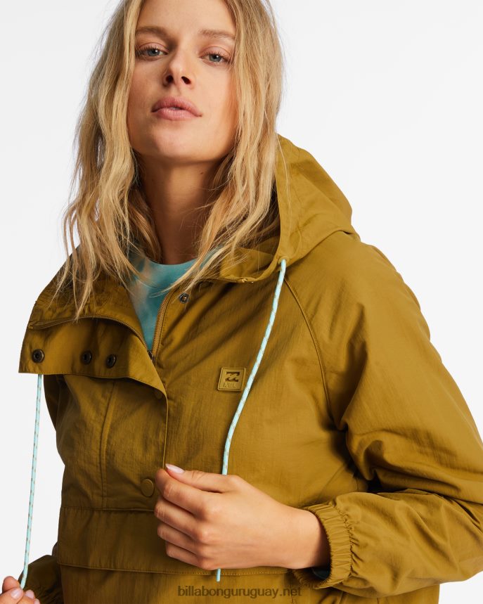 sendero a lo largo de la chaqueta anorak mujer mas musgo DR68441924 Billabong