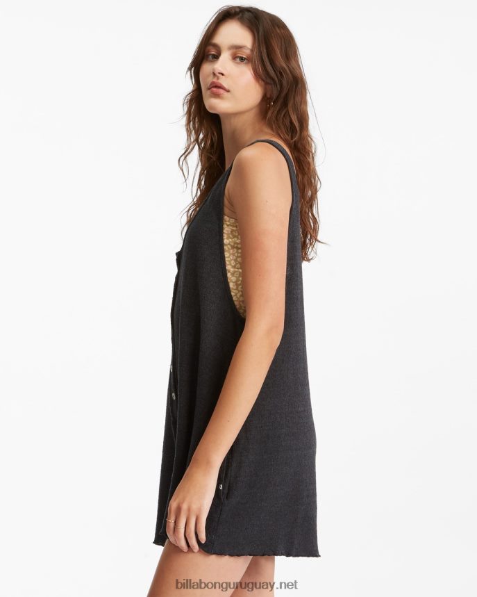 mameluco de punto con botones que se desvanece mujer apagado negro DR68441694 Billabong