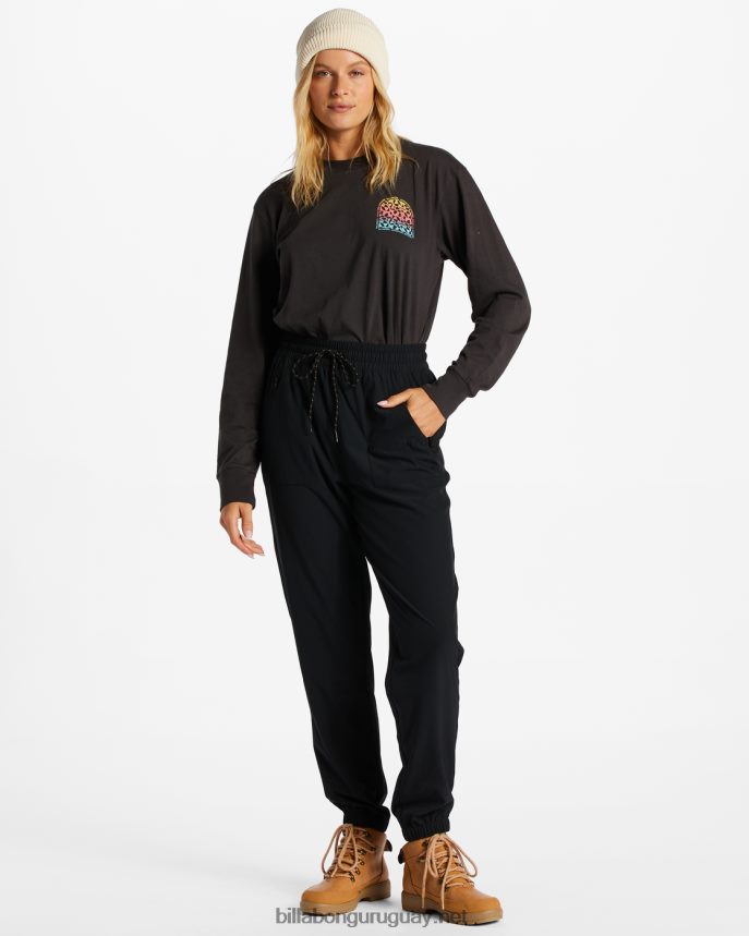 pantalones de chándal a/div canyon jogger mujer negro DR68442065 Billabong