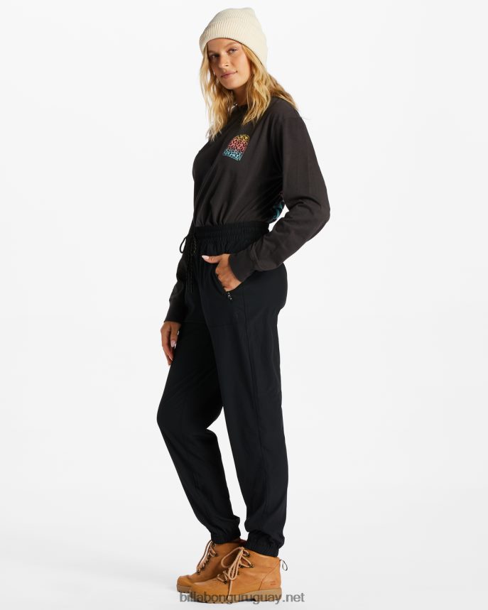 pantalones de chándal a/div canyon jogger mujer negro DR68442065 Billabong