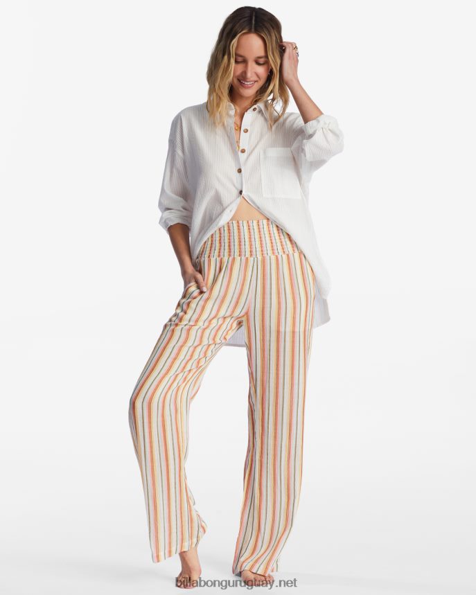 New Waves 2 pantalones con cintura elástica mujer cristal de sal DR68442127 Billabong