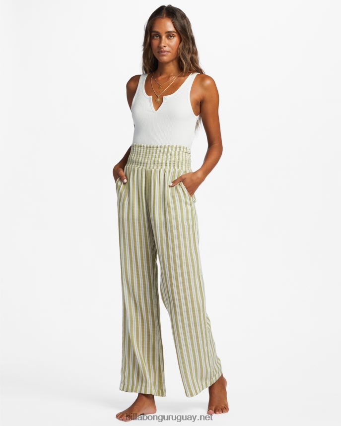New Waves 2 pantalones con cintura elástica mujer palta DR68441848 Billabong