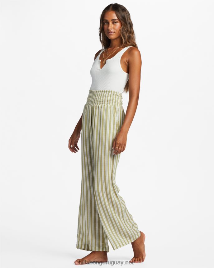 New Waves 2 pantalones con cintura elástica mujer palta DR68441848 Billabong