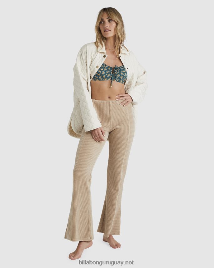 buenos días pantalones acampanados mujer pluma gris DR68441864 Billabong