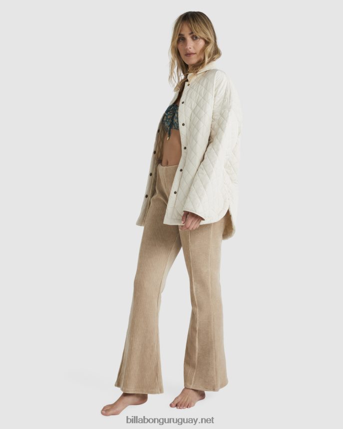 buenos días pantalones acampanados mujer pluma gris DR68441864 Billabong