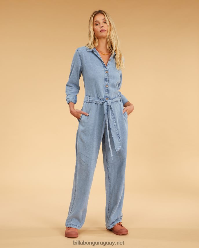 mono de manga larga de uniforme de domingo rubio salado mujer azul salado DR68442319 Billabong