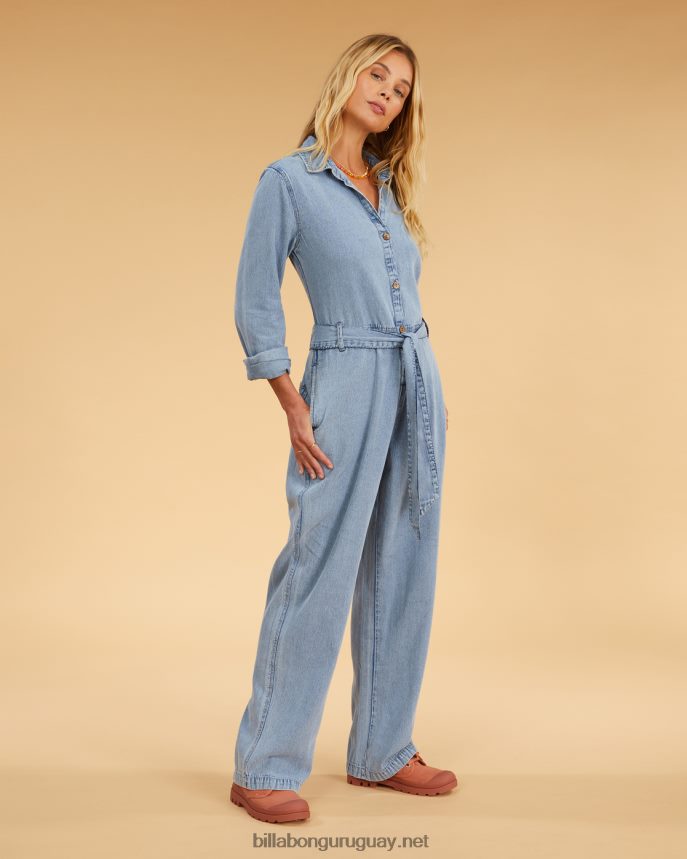 mono de manga larga de uniforme de domingo rubio salado mujer azul salado DR68442319 Billabong