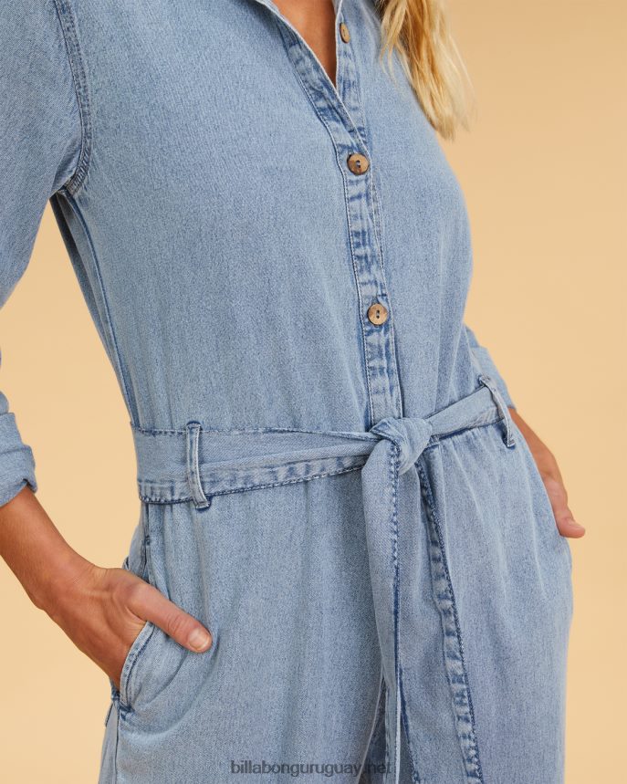 mono de manga larga de uniforme de domingo rubio salado mujer azul salado DR68442319 Billabong