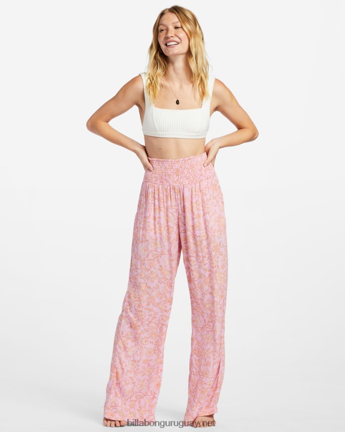 new wave 2 pantalones anchos mujer senderos rosas DR68441890 Billabong