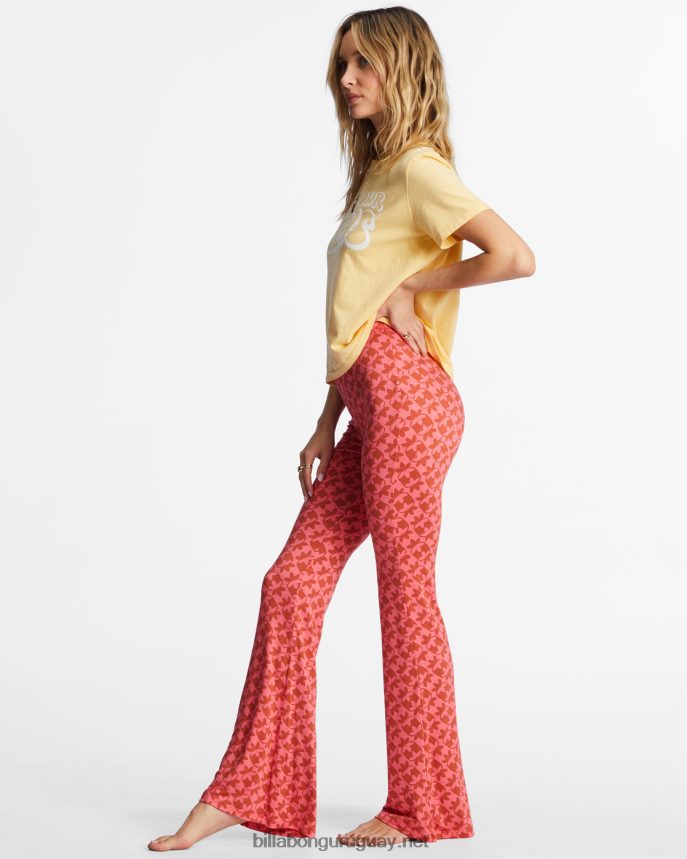 pantalones acampanados de talle alto mujer enamoramiento de coral DR68441968 Billabong