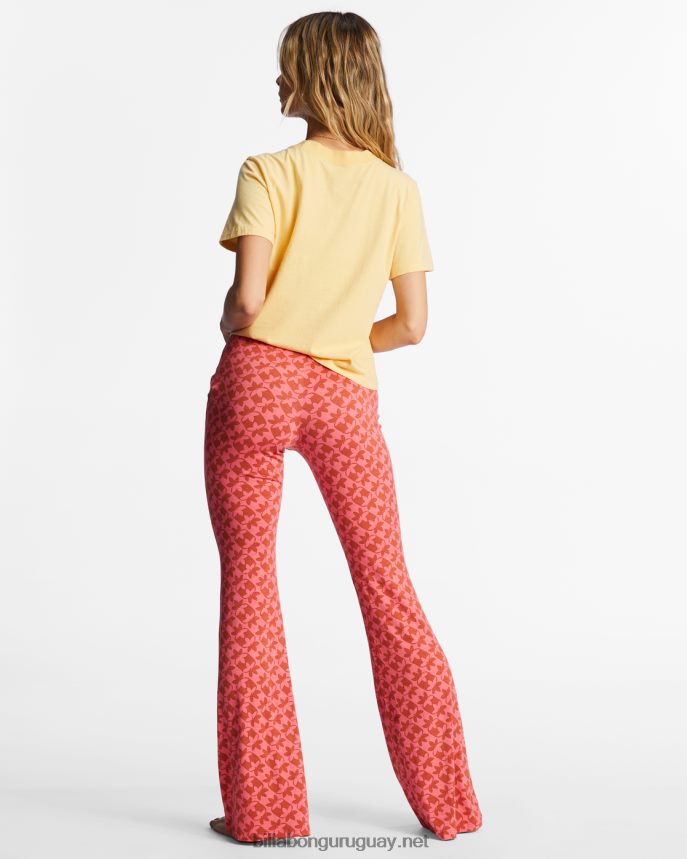 pantalones acampanados de talle alto mujer enamoramiento de coral DR68441968 Billabong