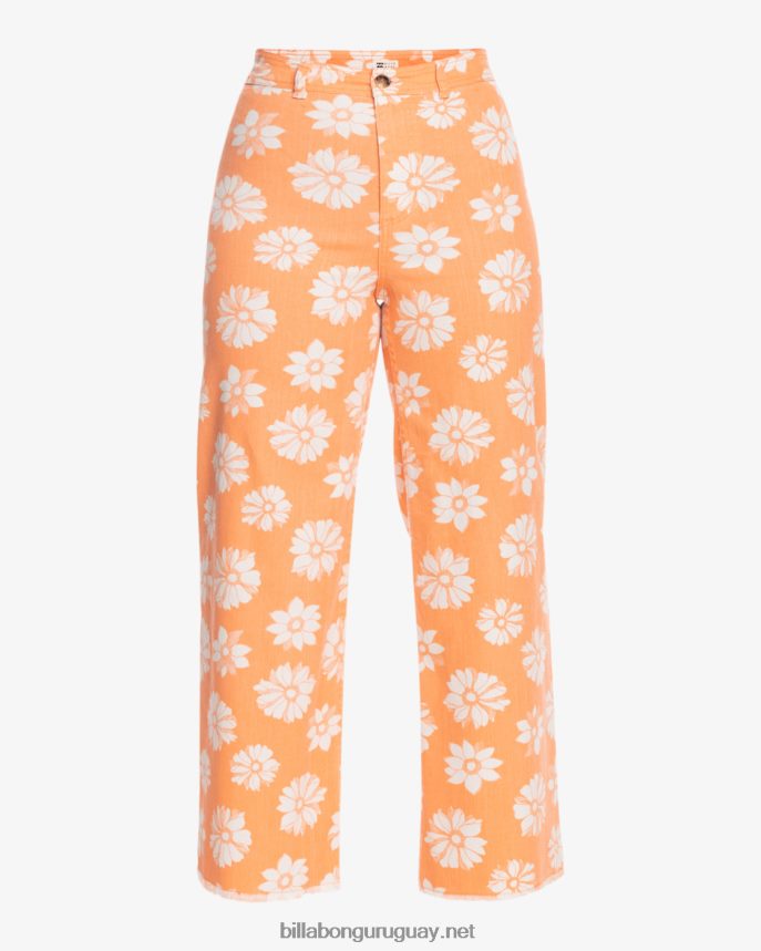 pantalones anchos con estampado de caída libre mujer piel de naranja DR68441781 Billabong