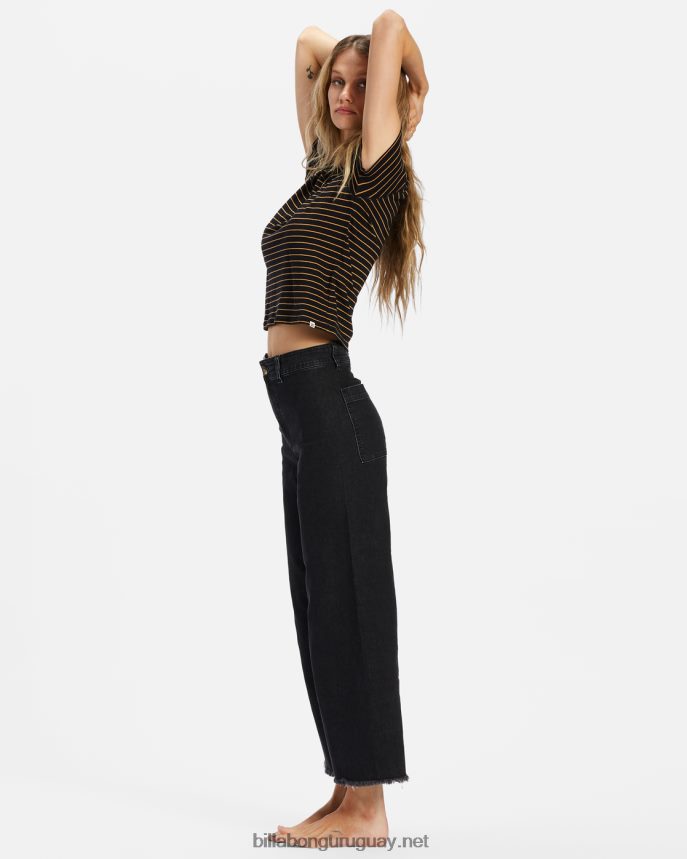 pantalones anchos de caída libre mujer negro DR68441929 Billabong