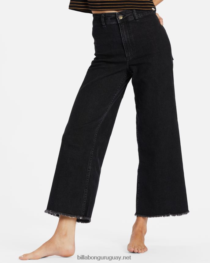 pantalones anchos de caída libre mujer negro DR68441929 Billabong