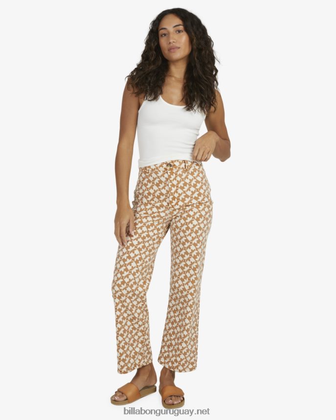 pantalones capri con reloj de sol mujer marrón DR68441996 Billabong