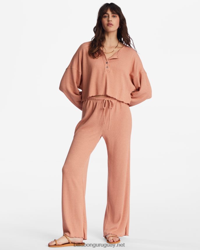 pantalones de salón cómodos tan fáciles mujer ladrillo lavado DR68442137 Billabong