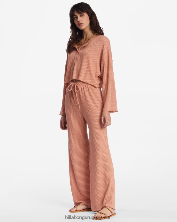 pantalones de salón cómodos tan fáciles mujer ladrillo lavado DR68442137 Billabong