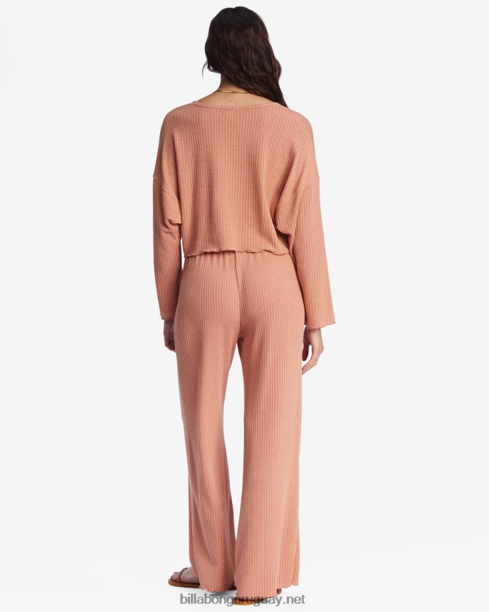 pantalones de salón cómodos tan fáciles mujer ladrillo lavado DR68442137 Billabong