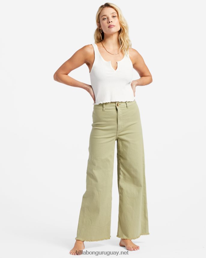 pantalones de tiro alto de caída libre mujer palta DR68441943 Billabong