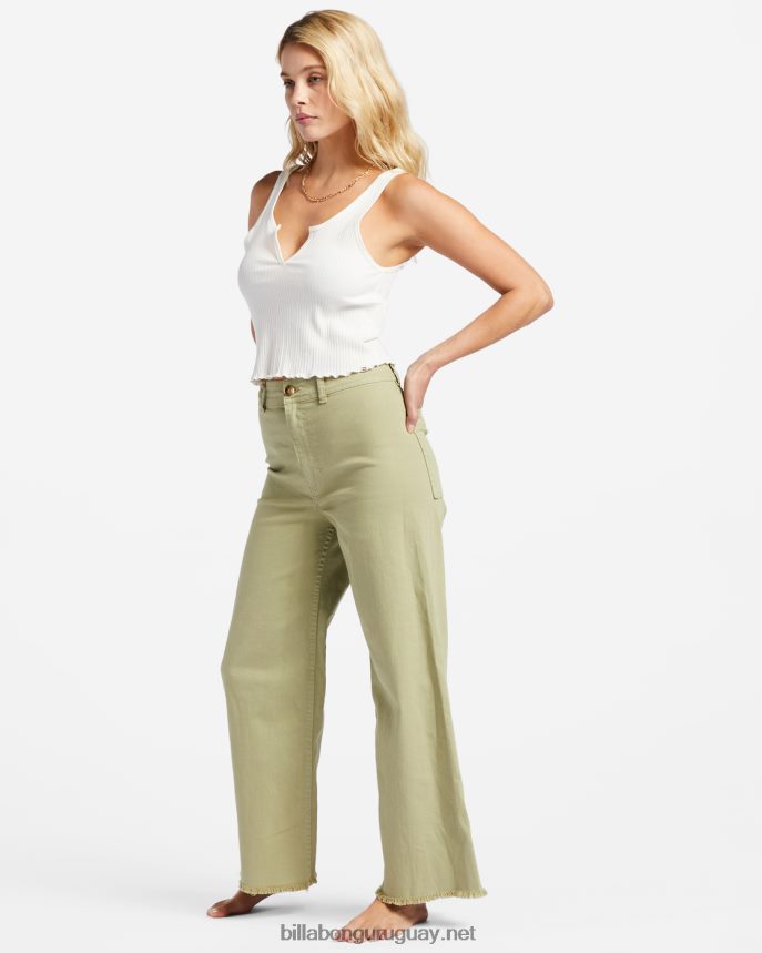 pantalones de tiro alto de caída libre mujer palta DR68441943 Billabong