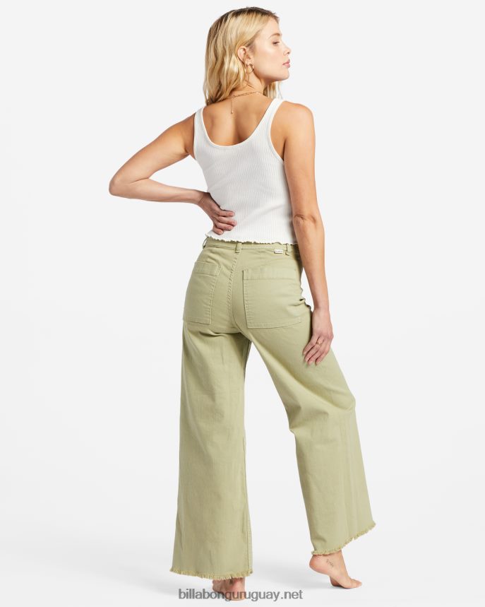 pantalones de tiro alto de caída libre mujer palta DR68441943 Billabong