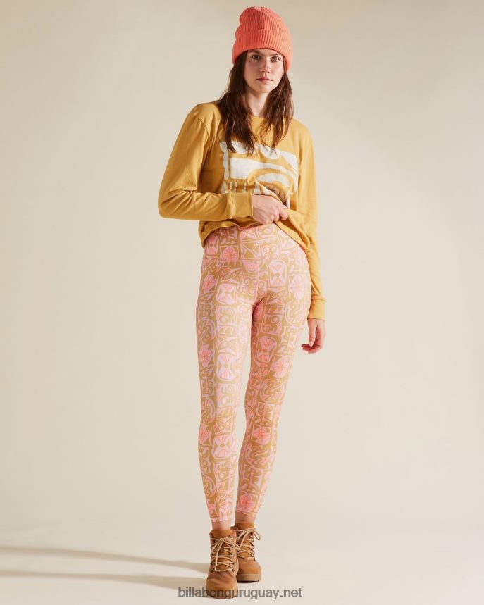 a/div aventura legging leggins de talle alto mujer Rosa salvaje DR68442332 Billabong