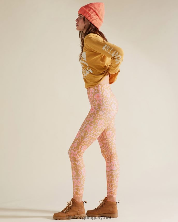 a/div aventura legging leggins de talle alto mujer Rosa salvaje DR68442332 Billabong