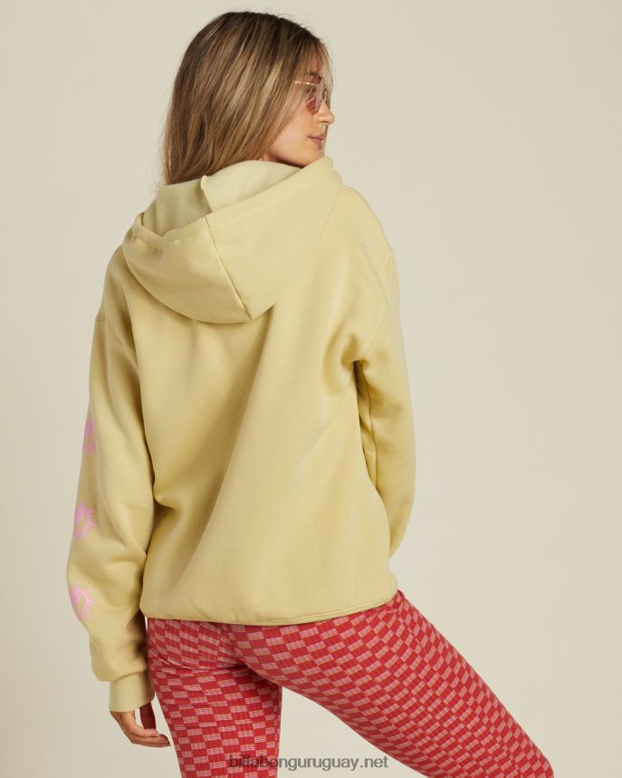 como arriba es abajo sudadera con capucha gráfica mujer cactus descolorido DR68442222 Billabong