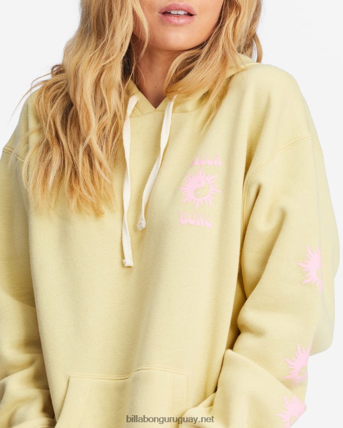 como arriba es abajo sudadera con capucha gráfica mujer cactus descolorido DR68442222 Billabong