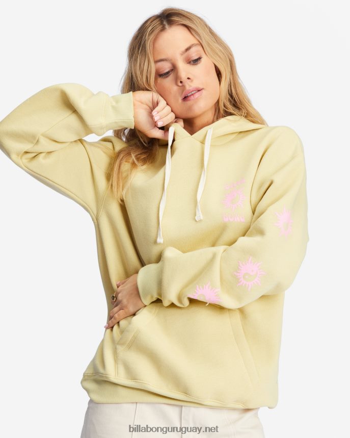 como arriba es abajo sudadera con capucha gráfica mujer cactus descolorido DR68442222 Billabong