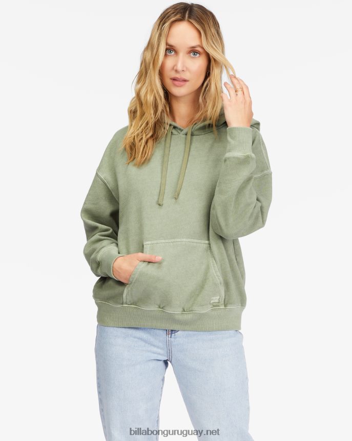 fin de semana perfecto peso pesado sudadera con capucha mujer ejército DR68442273 Billabong