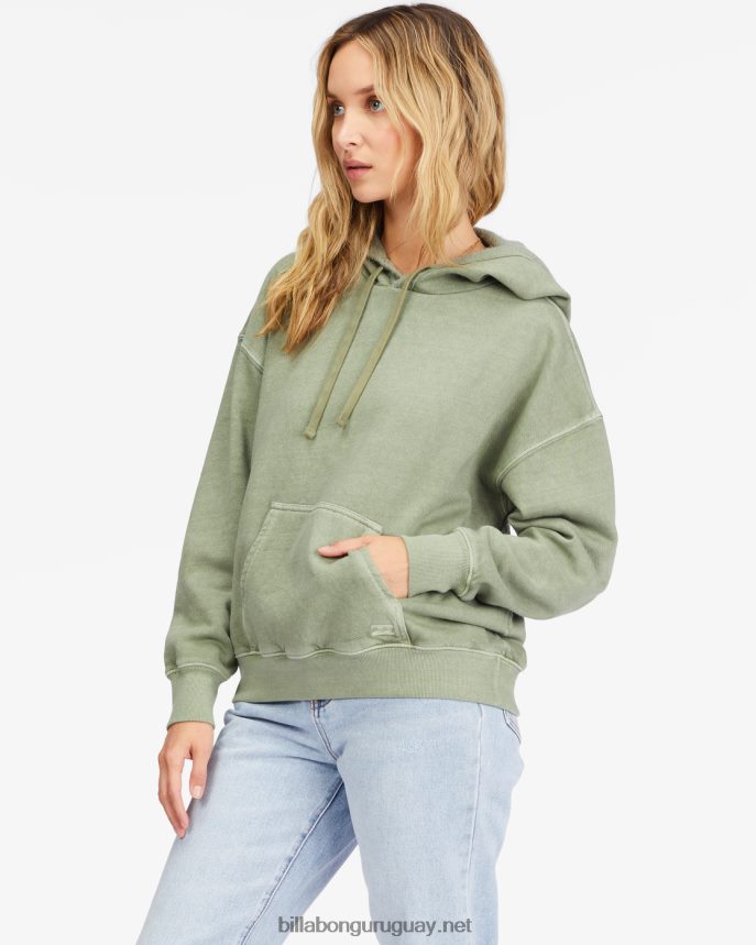 fin de semana perfecto peso pesado sudadera con capucha mujer ejército DR68442273 Billabong