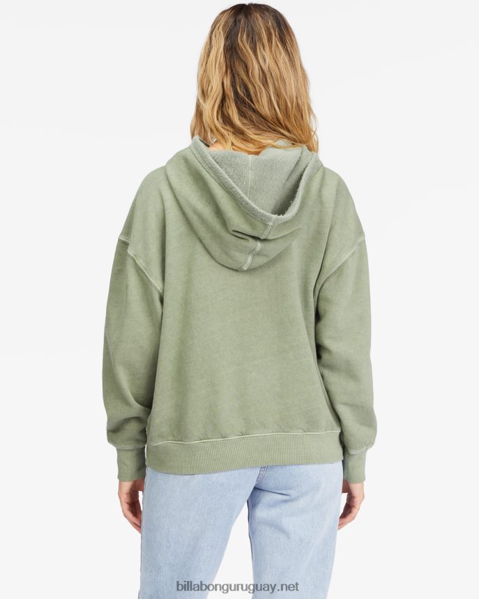 fin de semana perfecto peso pesado sudadera con capucha mujer ejército DR68442273 Billabong